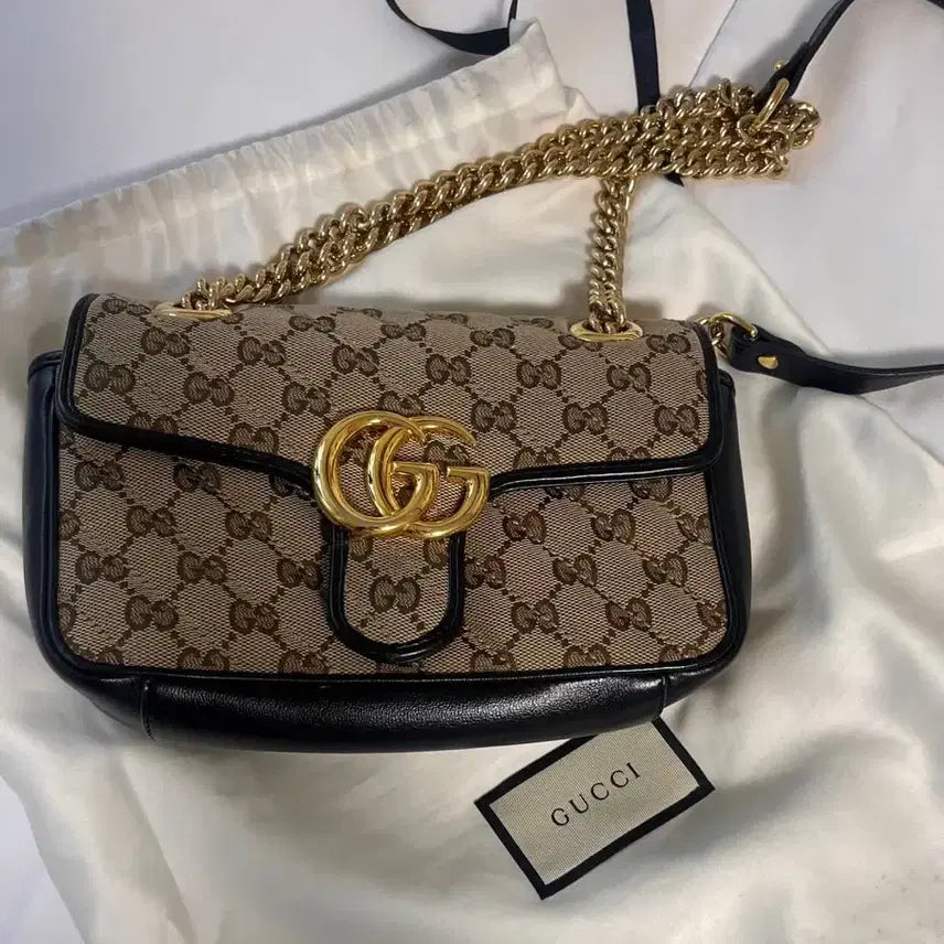 [BUNJANG] Gucci GG Marmont Matelassé Canvas Shoulder Bag / 구찌 GG 마몽 미니 마틀라세 캔버스