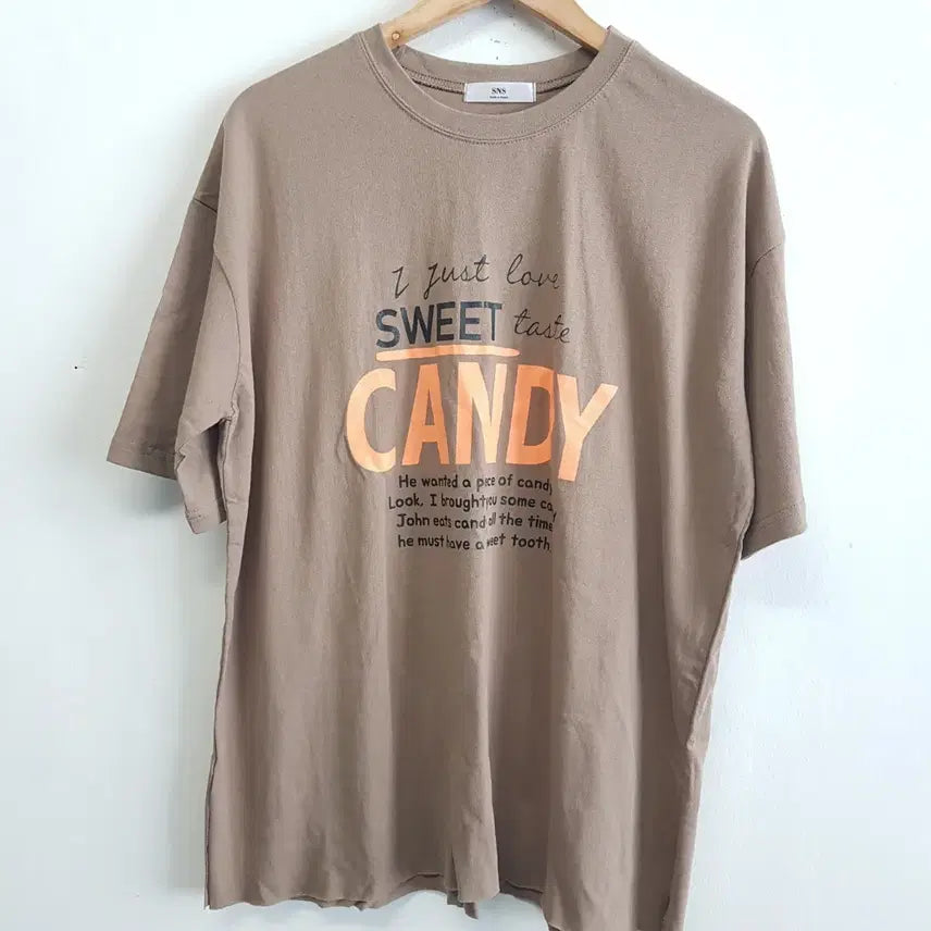 [BUNJANG] Oversized Beige Short-Sleeve T-Shirt XL / SNS 베이지색 오버핏 반팔티XL