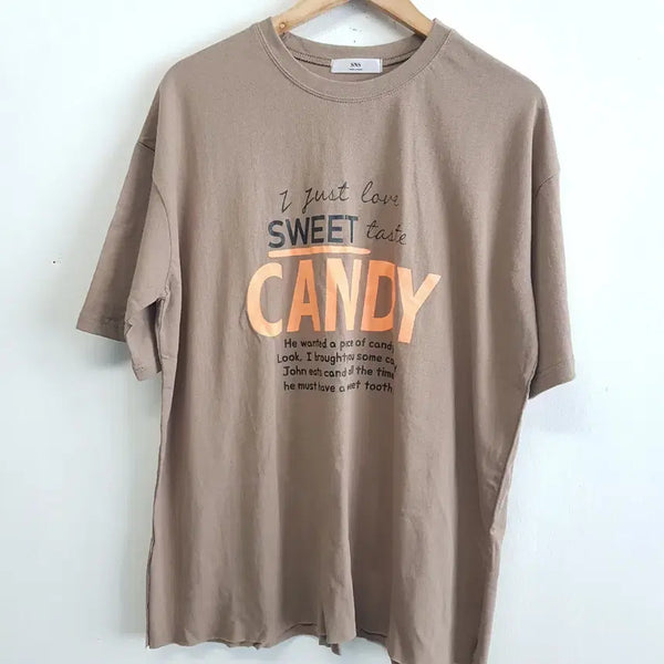 [BUNJANG] Oversized Beige Short-Sleeve T-Shirt XL / SNS 베이지색 오버핏 반팔티XL