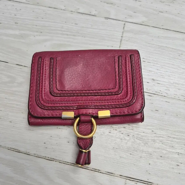 [BUNJANG] Chloe Marcie Burgundy Leather Bi-fold Wallet / (정품)끌로에 마르씨 반지갑//상태양호