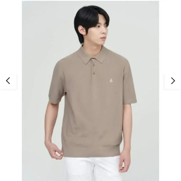 [BUNJANG] Beige Cotton Collar Neck Knit XL (New) / 베이지 코튼 칼라넥 니트 XL (새상품)