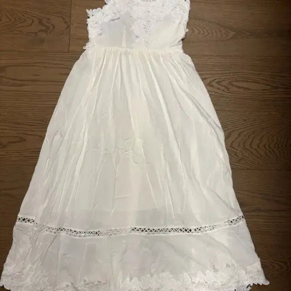 [BUNJANG] White Lace Long Dress / [휴양지원피스] 동남아 화이트 레이스 롱 원피스