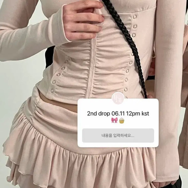 [BUNJANG] 3Times Cinnamon Top Pink / 쓰리타임즈 시나몬 탑 핑크