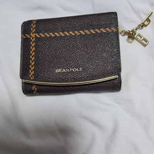 [BUNJANG] Beanpole Women's Check Pattern Wallet with Gold Emblem / 빈폴 지갑