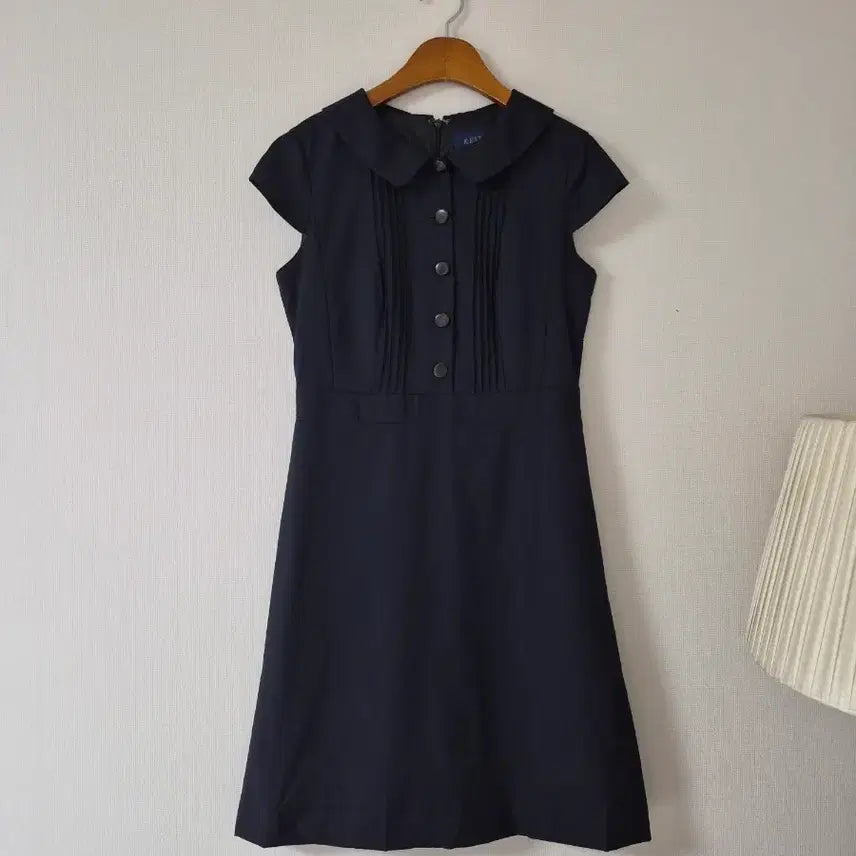 [BUNJANG] KEITH Navy Collared Flare Dress / [KEITH]네이비 카라 플레어 원피스