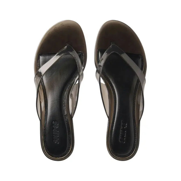 [BUNJANG] Skims Kitten Heel Slides Onyx Size 39 / Skims 스킴스 쪼리 젤리 키튼 힐 오닉스 새상품 39