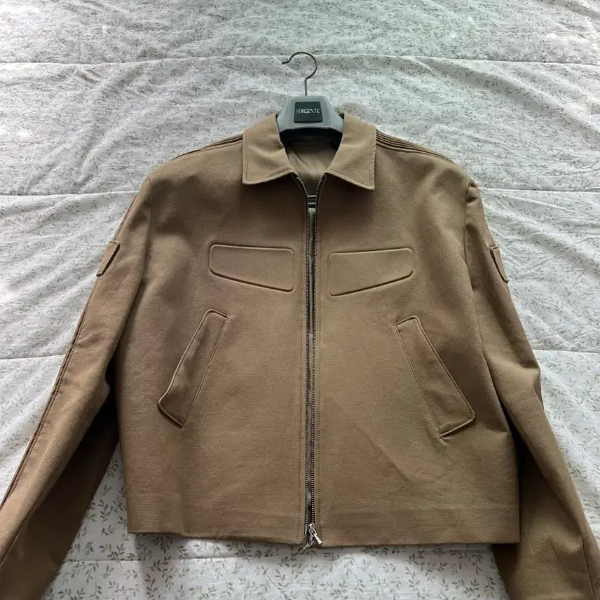 [BUNJANG] STU Embroidered Racing Jacket - Khaki (M) / M사이즈) stu 엠보 레이싱자켓