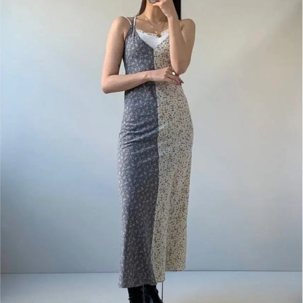 [BUNJANG] LULU'S SEOUL Milkshake Half Mix Dress / 루루서울 밀크쉐이크 하프 믹스 원피스