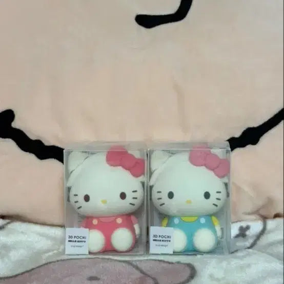 [BUNJANG] Hello Kitty 3D Pouch / 산리오) 3D 포치 헬로키티 파우치 핑크/블루