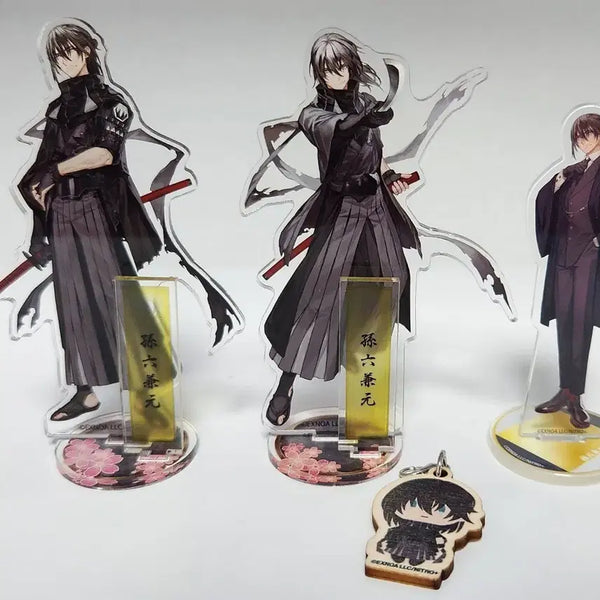[BUNJANG] Touken Ranbu Magoroku Kanetomo Acrylic Stand Set & Wooden Keychain / 도검난무 마고로쿠 카네토모 아크릴 스탠드 3종, 나무 키링 일괄