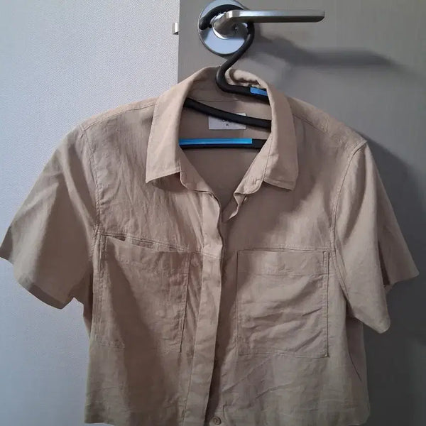 [BUNJANG] TOPTEN Linen Crop Shirt (Size 85) / 탑텐 린넨 크롭 셔츠(85사이즈)