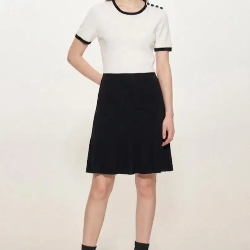 [BUNJANG] Karl Lagerfeld Pleated Knit Dress / 칼라거펠트 플리츠 니트 원피스 S사이즈(새상품)