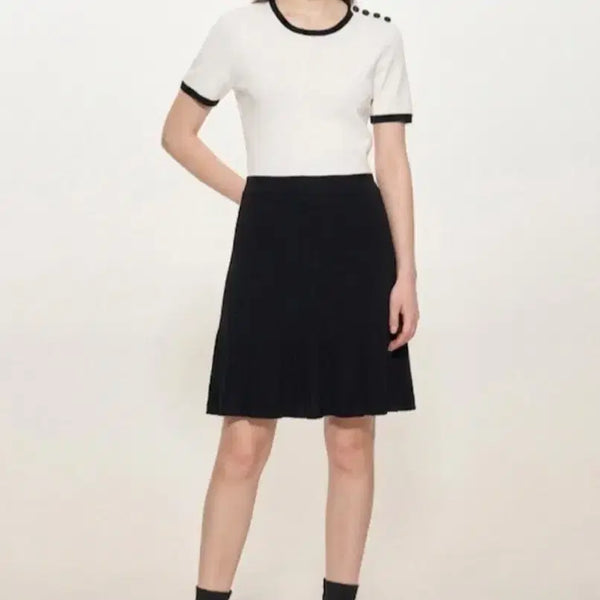 [BUNJANG] Karl Lagerfeld Pleated Knit Dress / 칼라거펠트 플리츠 니트 원피스 S사이즈(새상품)
