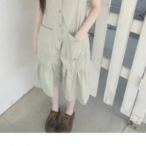 [BUNJANG] Zelena Mint Frill Dress / 젤레나 민트 프릴 원피스