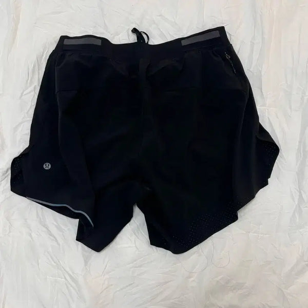 [BUNJANG] Lululemon Fast & Free Lined 6-Inch Black Shorts Size M / 룰루레몬 페스트 앤 프리 라인드 6인치 블랙 쇼츠 M