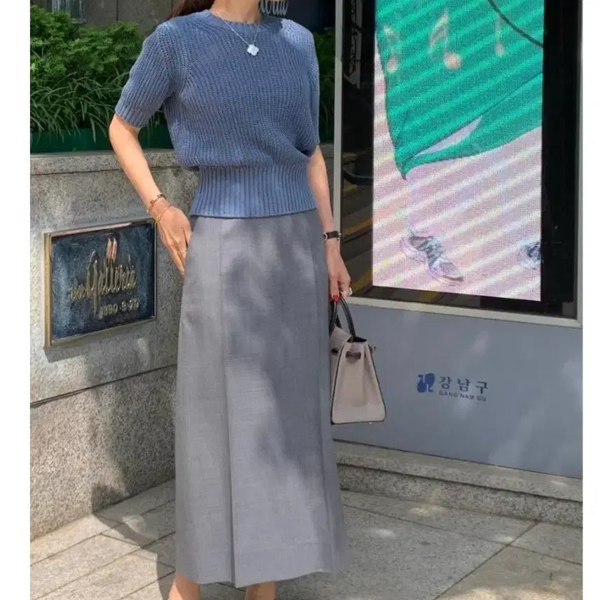 [BUNJANG] Mudeon Cropped Knit / 무던 크롭 니트s/시에 오르 유메르 비그레이 어라운드율 그레이룸