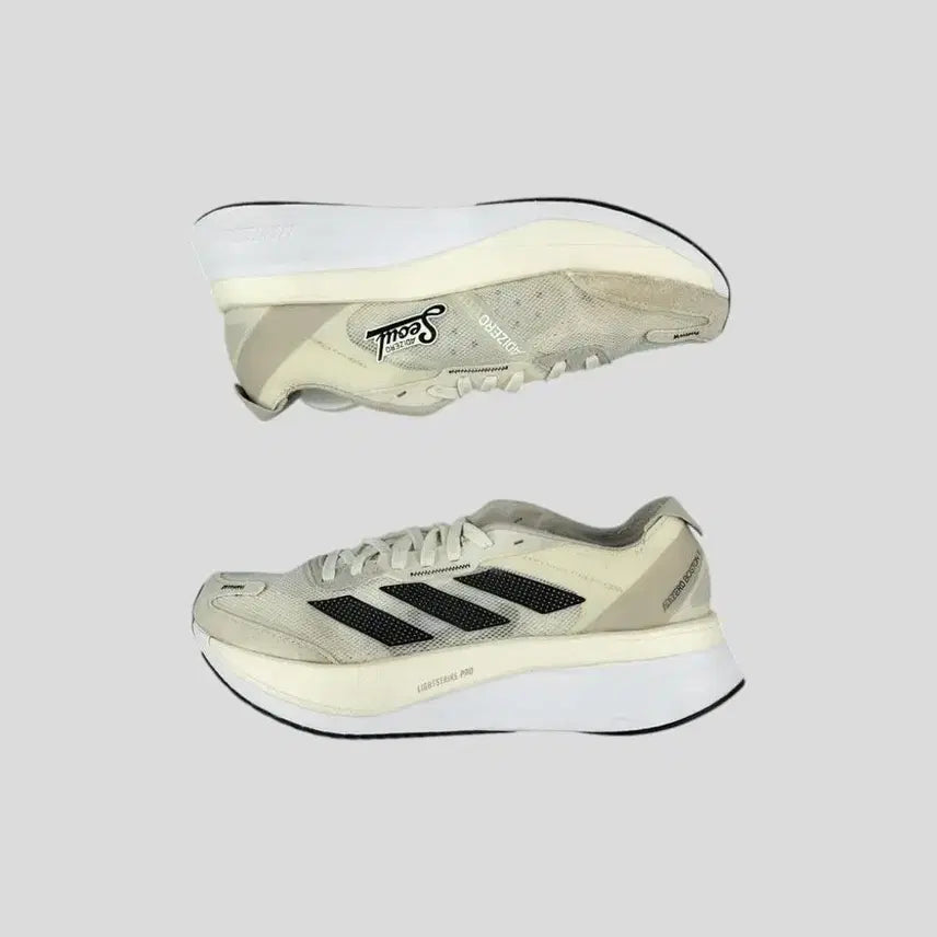 [BUNJANG] Adidas Adizero Boston 11 Seoul Core Sneakers (ID7311) - Size 235 / 아디다스 화이트 아디제로 보스톤 11 서울 코어 ID7311 스니커즈 운동화 신발 235