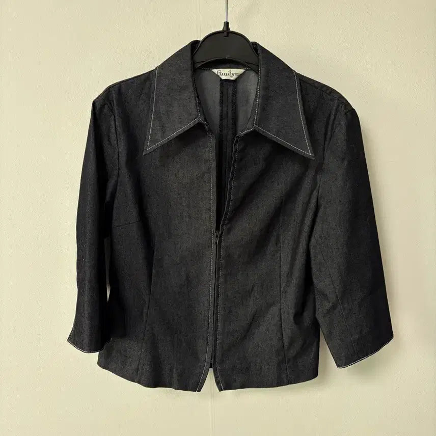 [BUNJANG] Vintage Women's 7/10 Sleeve Denim Jacket / 빈티지 7부 여성 데님 자켓