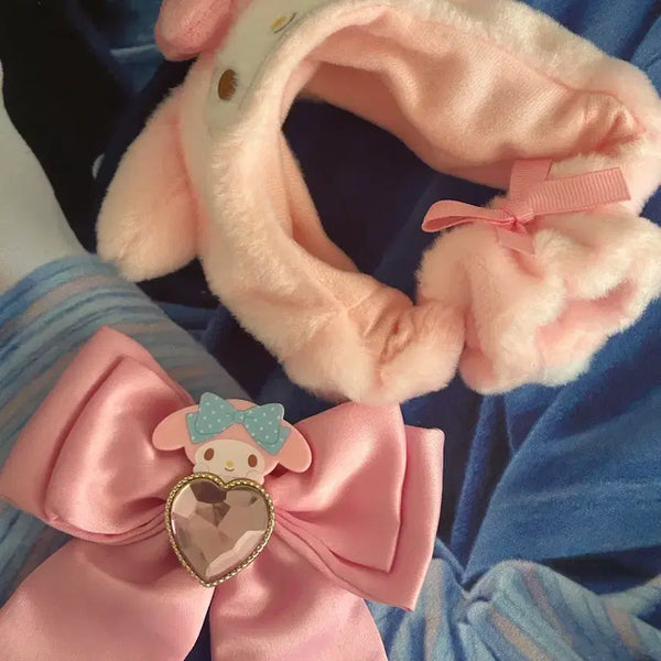 [BUNJANG] Sanrio Enjoy Idol Lightstick Cover & Ribbon Set / 산리오 엔조이 아이돌 응원봉 커버 응원봉 리본 양도 판매