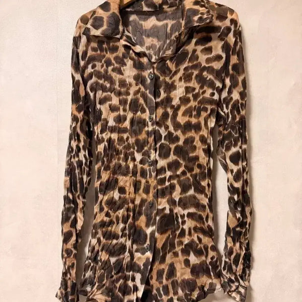 [BUNJANG] Women's Leopard Print Shirt / 호피 무늬 셔츠