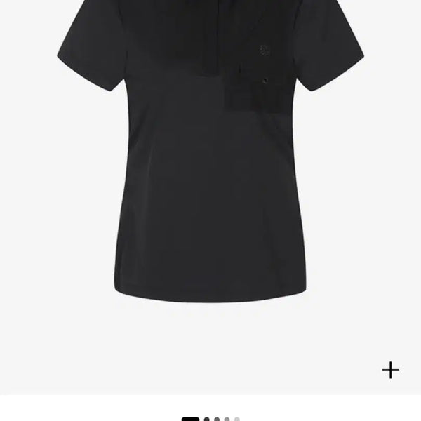 [BUNJANG] Saint Andrews Women's Asymmetrical Woven Short Sleeve T-Shirt Black / 세인트앤드류스여성언발란스우븐반팔티셔츠S(55)