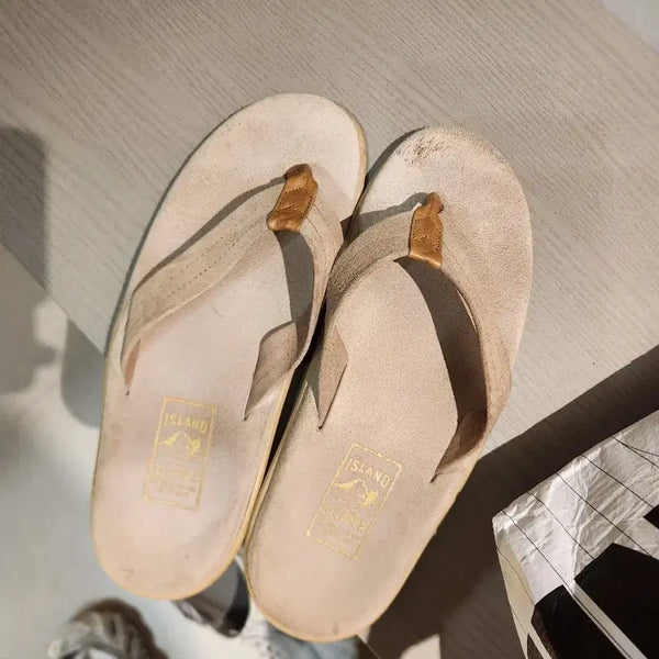 [BUNJANG] Island Slipper Suede Taupe/Tan Sandals / 아일랜드슬리퍼 스웨이드 토프/탄색상 판매