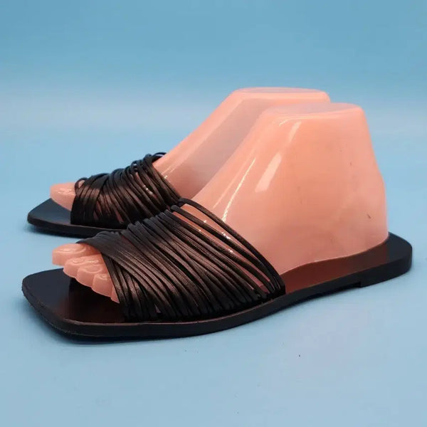 [BUNJANG] E-Course Black Strap Sandals 225 / e 코스 블랙 스트랩 샌들 225