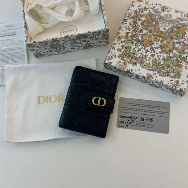 [BUNJANG] Dior Caro CD Folder Wallet Black / (백화점판) 디올 카로 CD 폴더 지갑 블랙