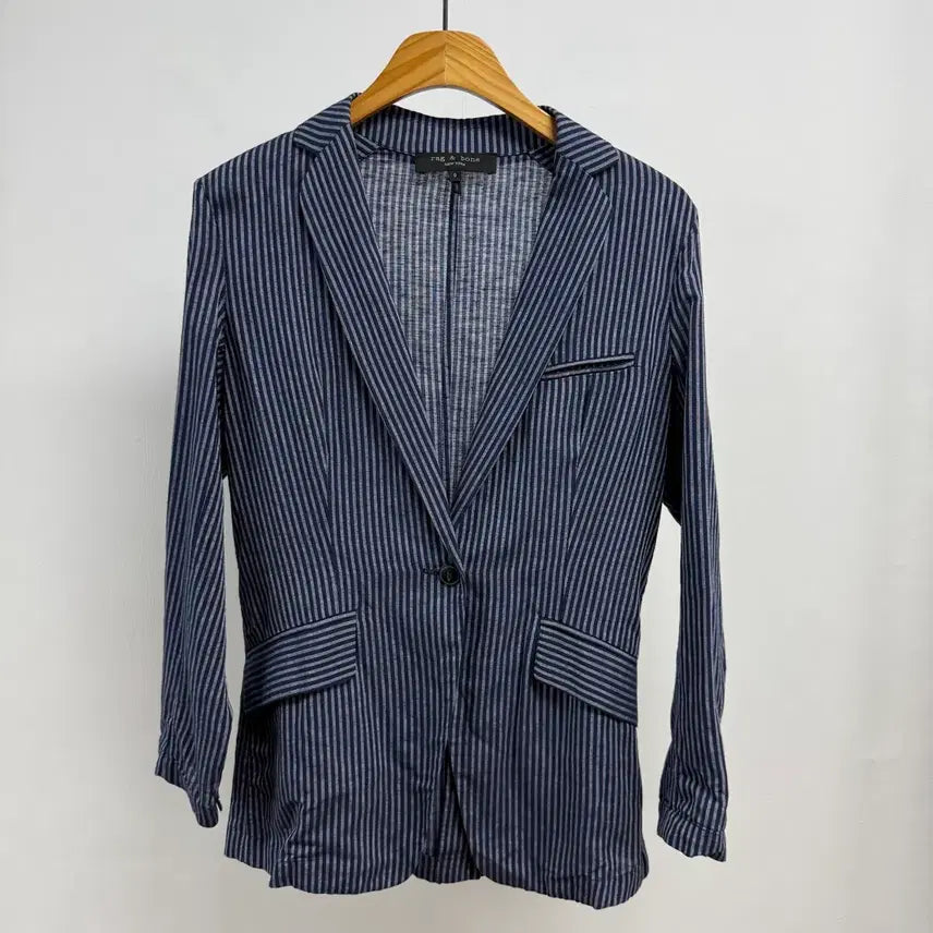 [BUNJANG] Rag & Bone Women's Striped Linen Blend Blazer XS / 랙앤본 여성 스트라이프 린넨 자켓 XS JS61