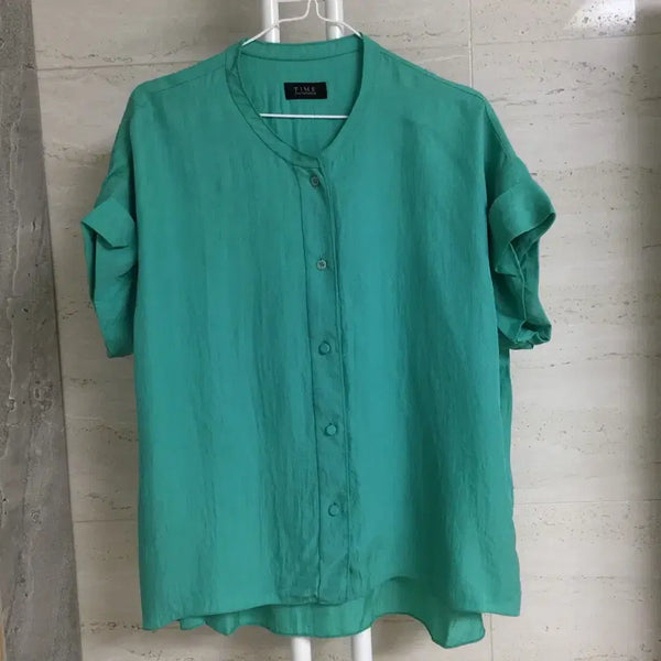 [BUNJANG] TIME Satin Blouse / TIME 타임 새틴 블라우스 free