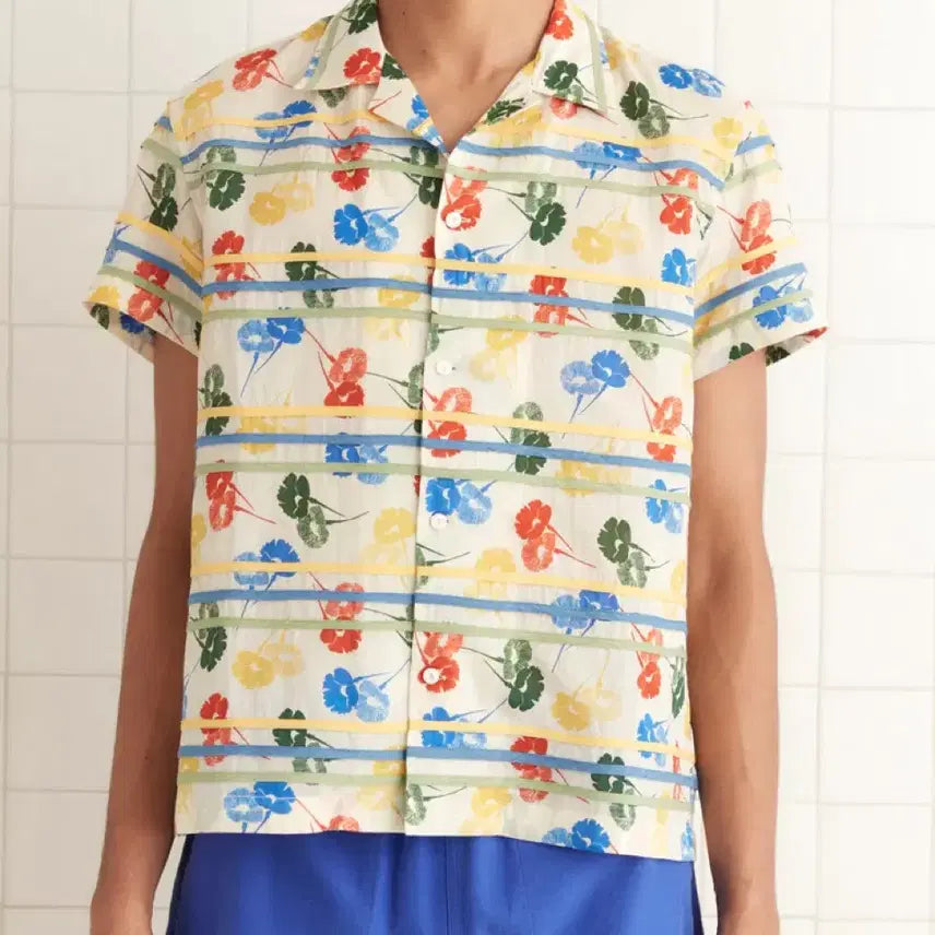 [BUNJANG] Bode Flower Stamp Shirt / Bode 플라워 스탬프 셔츠