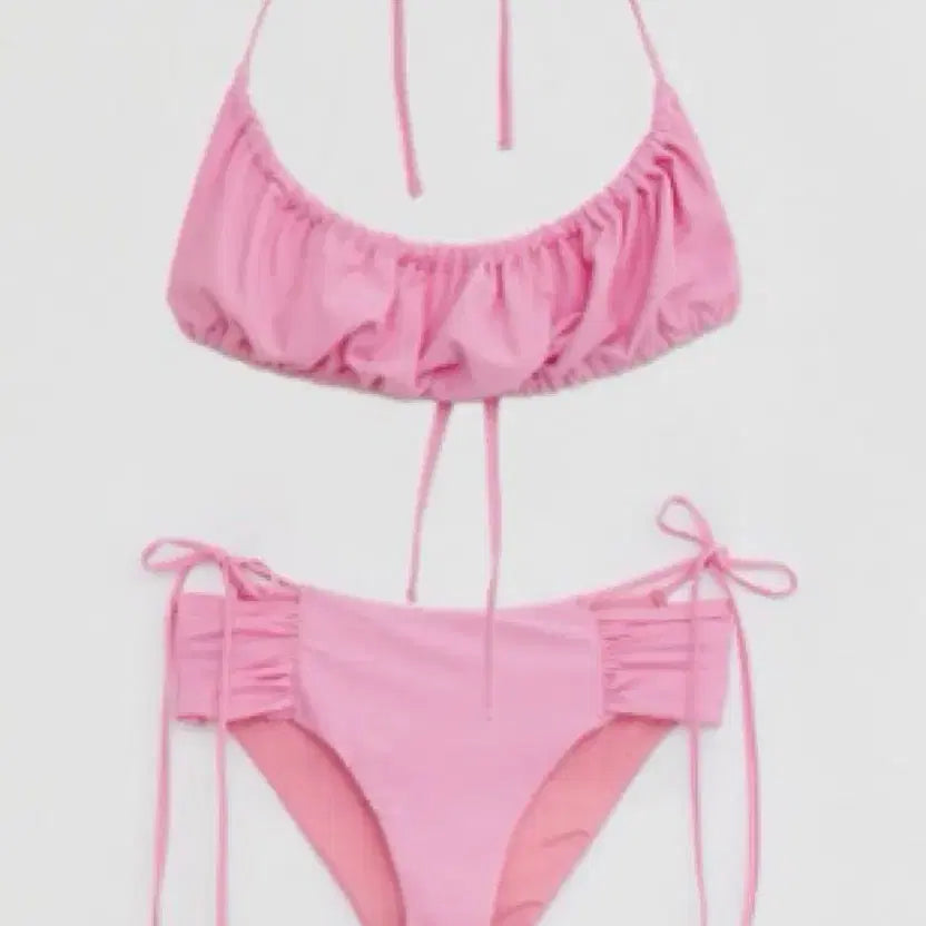[BUNJANG] Diagonal Shirring Bikini Swimsuit (Size M) / 다이애그널 비키니 수영복 M