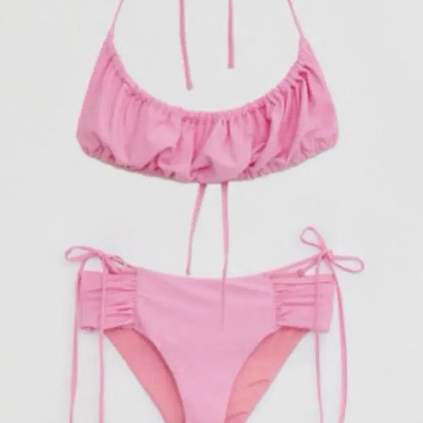 [BUNJANG] Diagonal Shirring Bikini Swimsuit (Size M) / 다이애그널 비키니 수영복 M