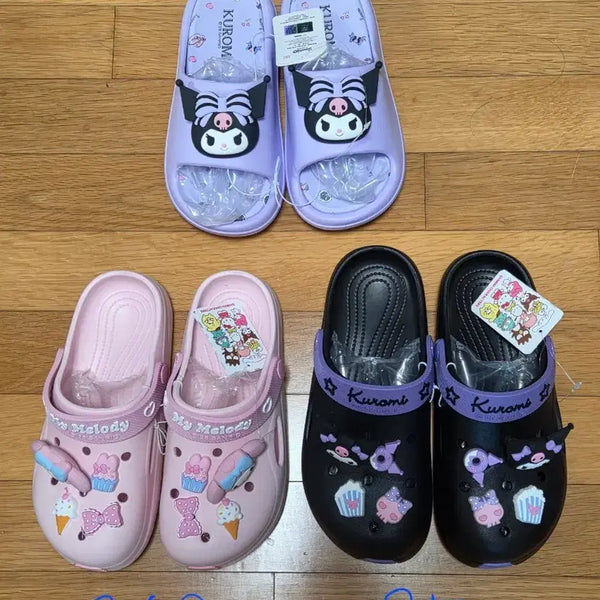 [BUNJANG] Sanrio Kuromi My Melody Crocs & Slippers / (새상품/)산리오 크록스&슬리퍼 쿠로미 마이멜로디 230 240