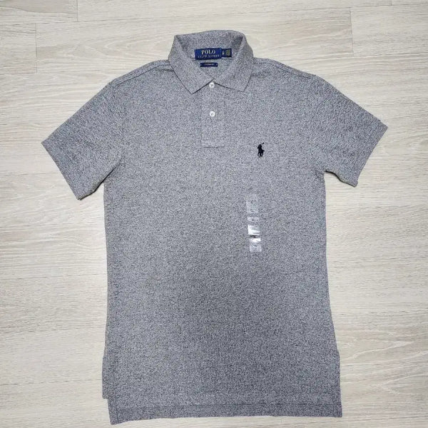 [BUNJANG] Polo Ralph Lauren Short Sleeve Polo Shirt Two-Tone Grey/Beige XS (Womens S) / 폴로 랄프로렌 반팔 카라티 그레이/베이지투톤XS,여(S)