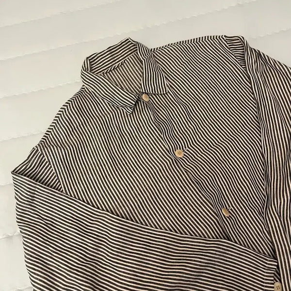 [BUNJANG] Comoli Stripe Blouson Jacket Size 2 / comoli 코모리 스트라이프 블루종 자켓 2사이즈