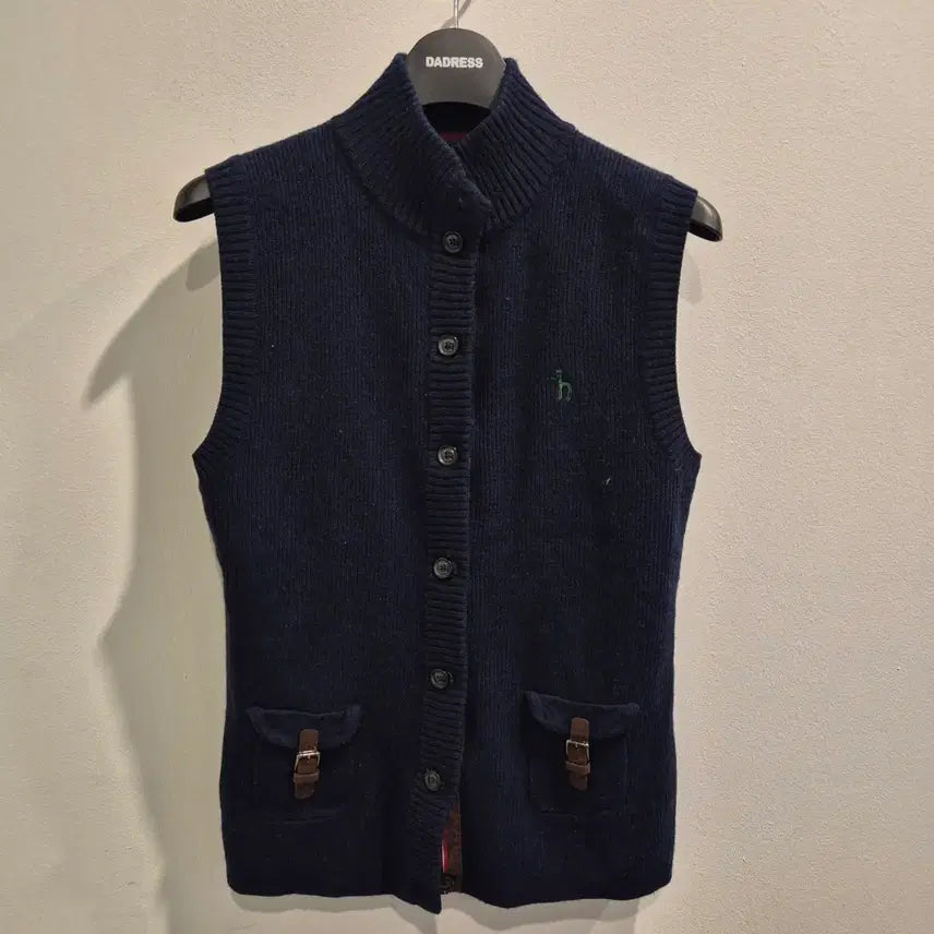 [BUNJANG] Hazzys Navy Knit Vest / 헤지스 니트 조끼