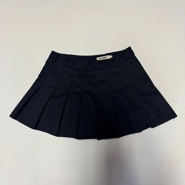 [BUNJANG] GLOWNY Pleated Mini Skirt Black / 정품!! 여성 글로니 GLOWNY 24년도 플리츠 미니 스커트 s 블랙