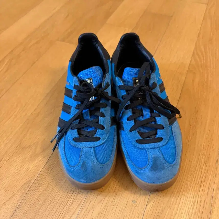 [BUNJANG] Adidas Gazelle Indoor Bright Blue Core Black Sneakers / 아디다스 가젤 인도어 브라이트 블루 코어 블랙