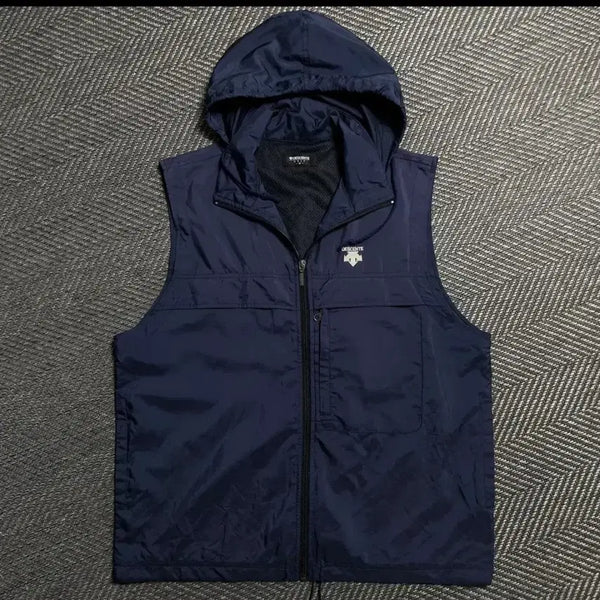 [BUNJANG] Descente Hooded Vest M / 데상트 포켓 후드 조끼 베스트 m