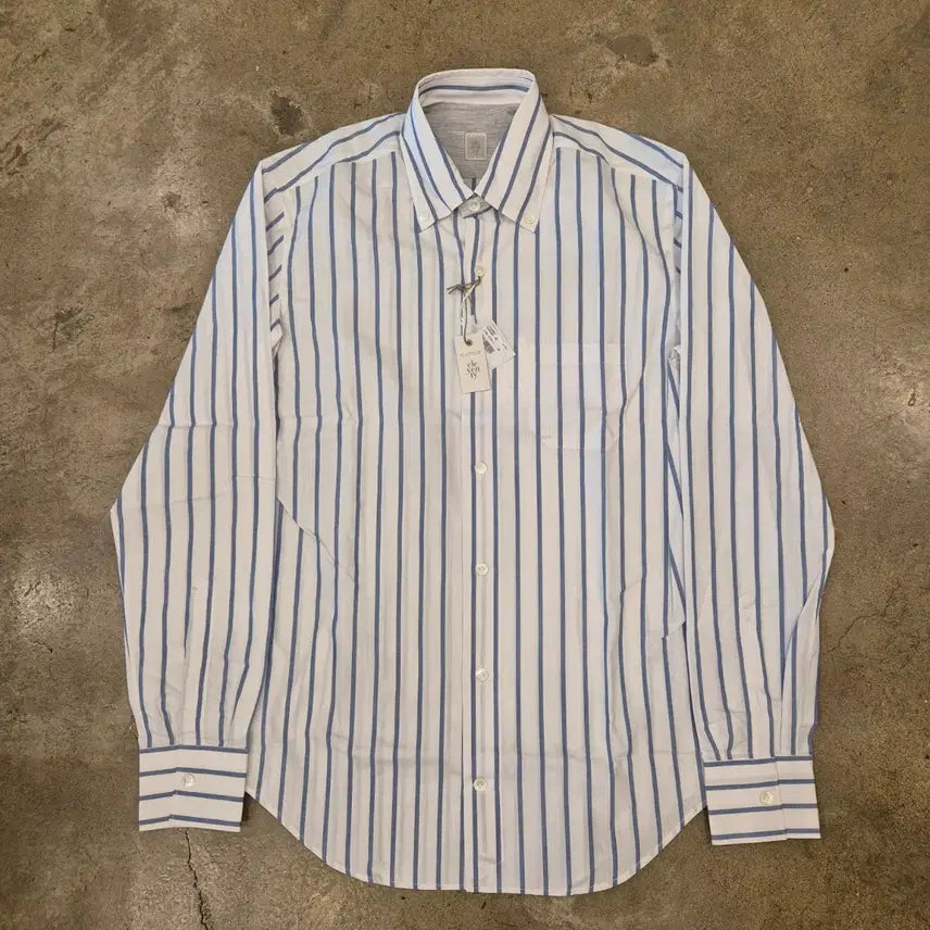 [BUNJANG] Eleventy Platinum Striped Summer Shirt Size 40 (M) / (미사용새제품)일레븐티 플레티넘 여름셔츠 40