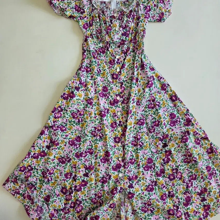 [BUNJANG] Sisley Floral Pattern Long Dress Size S / 시슬리 플로럴 패턴 원피스 S사이즈 SAOP80231-PK-42-1