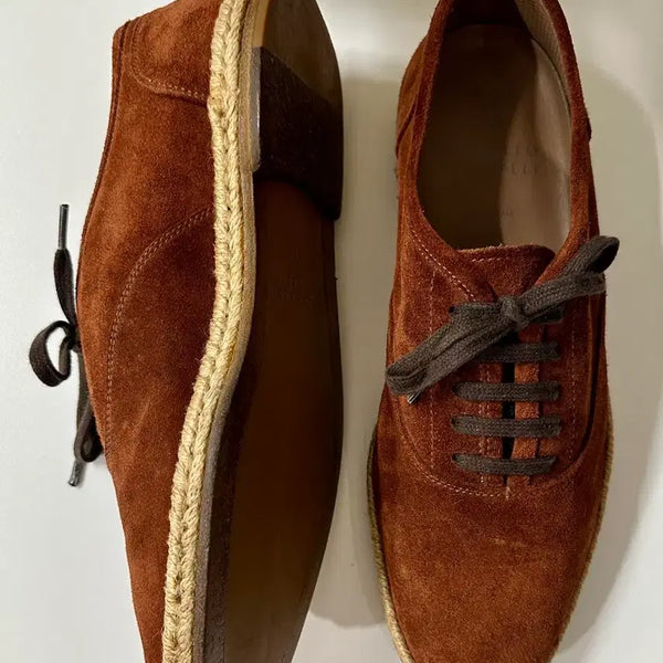 [BUNJANG] Brunello Cucinelli Suede Espadrille Shoes Brown Size 41 / 브루넬로 쿠치넬리 스웨이드 에스파듀 브라운 에스파드리유 슈즈 41