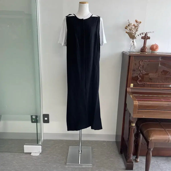 [BUNJANG] HENRIK VIBSKOV Black Layered Long Dress / [HENRIK VIBSKOV] 블랙 레이어드 롱 원피스