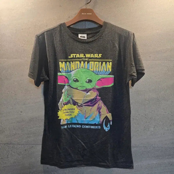 [BUNJANG] Star Wars The Mandalorian Baby Yoda Graphic T-Shirt / 스타워즈 .만달로리안. 베이비요다 반팔티.