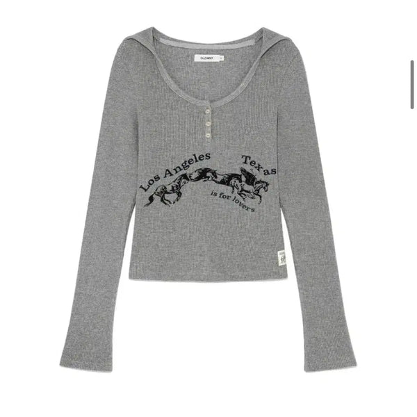 [BUNJANG] GLOWNY TEXAS WAFFLE LONG SLEEVE / (배송비포함)글로니 TEXAS WAFFLE LONG SLEEVE