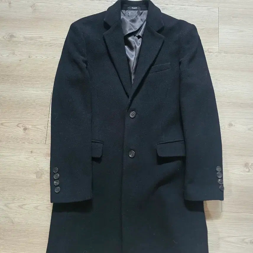 [BUNJANG] Men's Black Wool Blend Suit Coat Jacket / 남성 정장 코트자켓