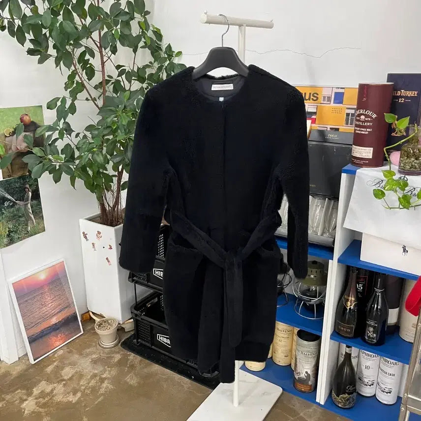 [BUNJANG] Ines Marechal Lambskin Shearling Belted Coat Size 34 / 이네제마레샬 램스킨 시어링 벨티드 코트 34