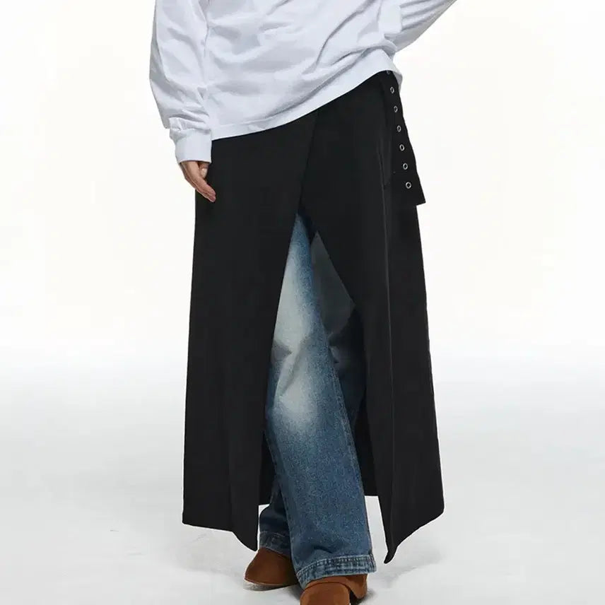 [BUNJANG] 328 Wrap Skirt Black / 쓰리투에이티 랩 스커트 블랙