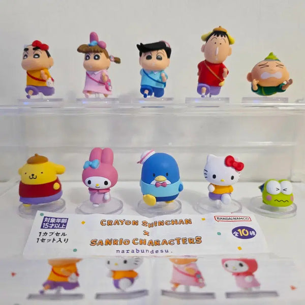 [BUNJANG] Sanrio Crayon Shin-chan Gacha Set (1st Edition, 10 Types Full Set) / 산리오 짱구 가챠 1탄 10종 풀세트